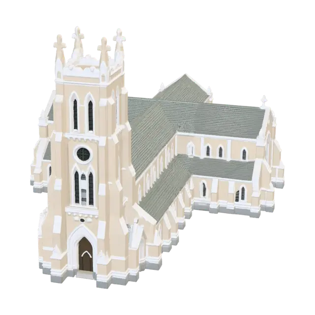 3D model for Gothic Cathedral Exterior
