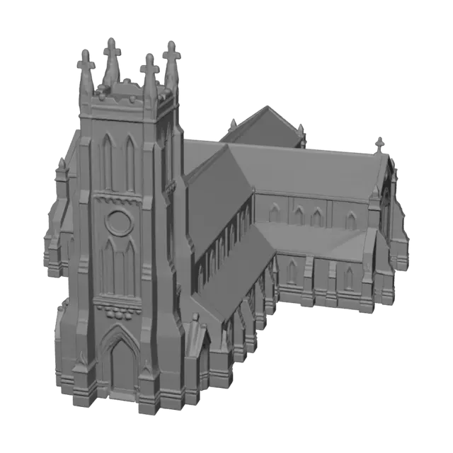 3D model for Gothic Cathedral Exterior