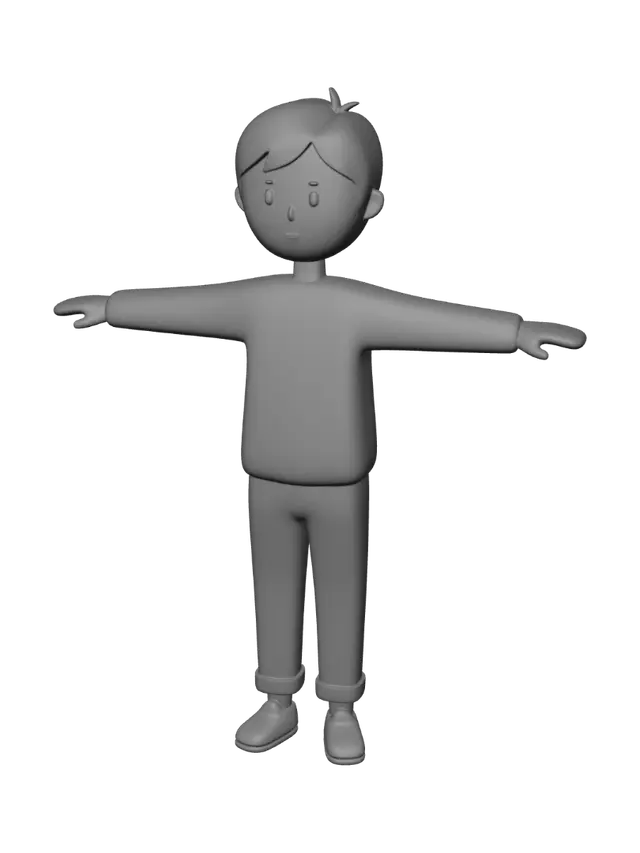 3D model for Blue Sweater Boy