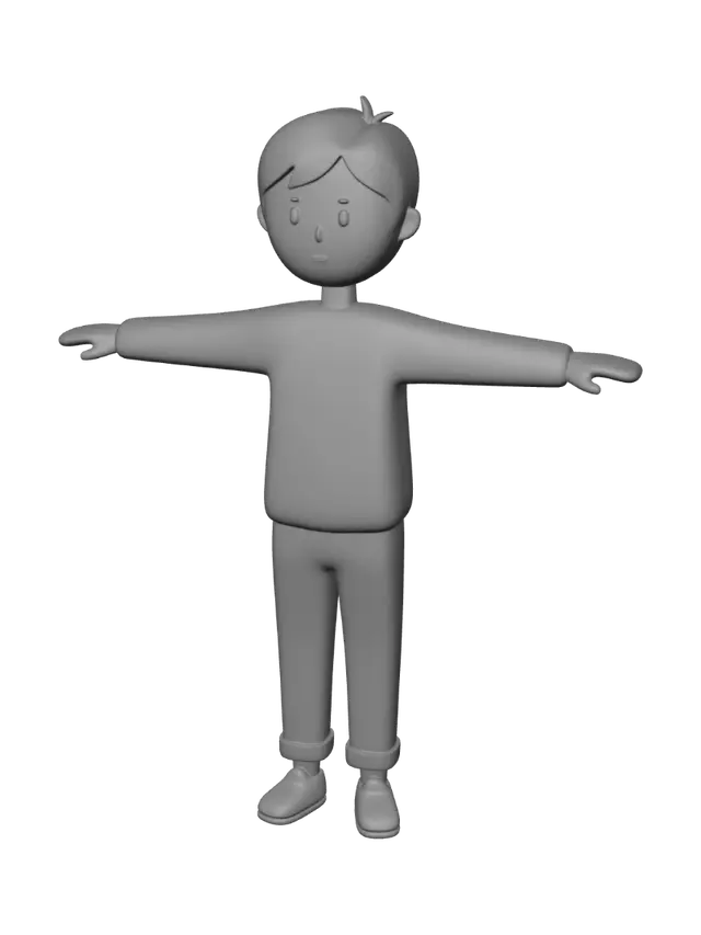 3D model for Blue Sweater Boy