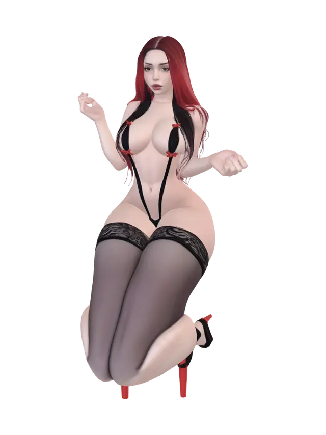 3D model for Crimson Silk and Lace