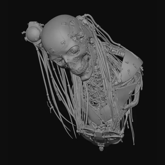 3D model for Crimson Automaton Skull