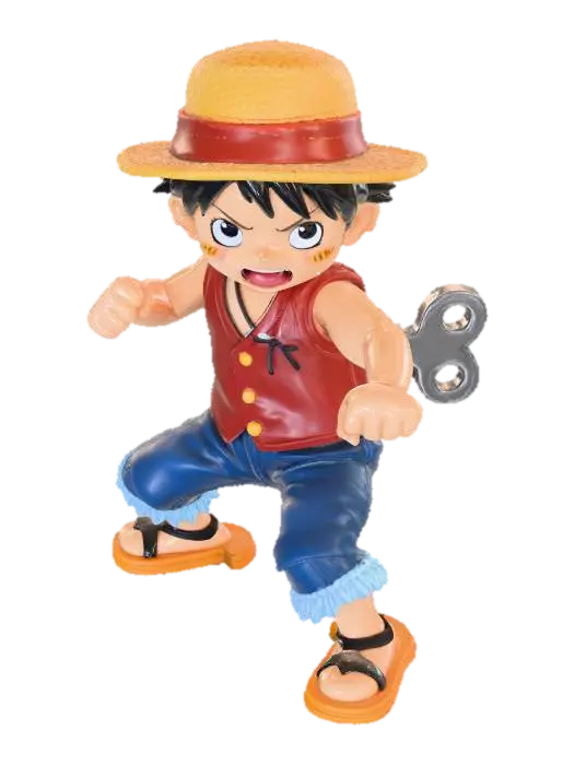 Straw Hat Figurine - Luffy 3D model, vytvořený pomocí AI