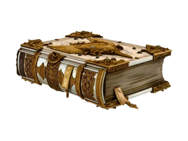 Cleric book - Roleplay 3D model, vytvořený pomocí AI
