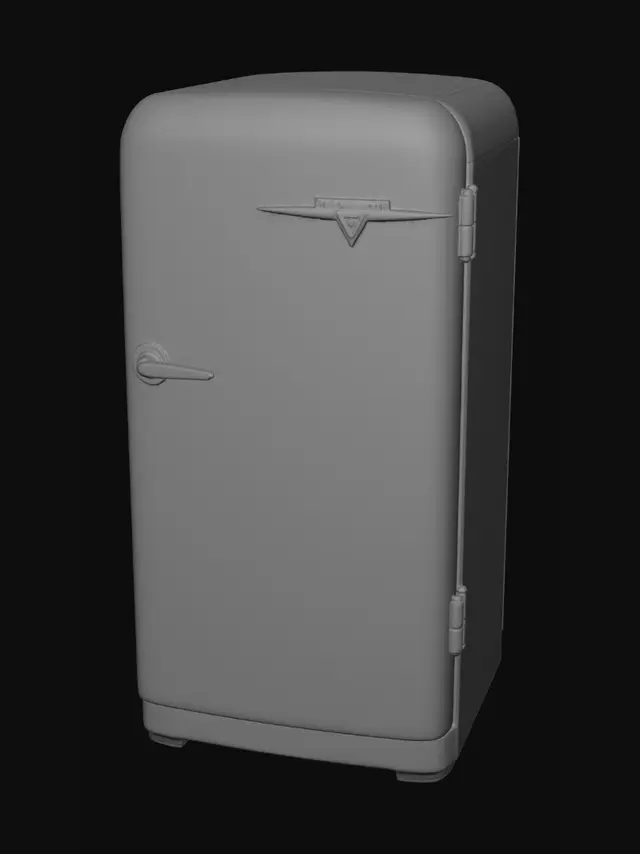 3D model for Vintage Frigidaire Refrigerator