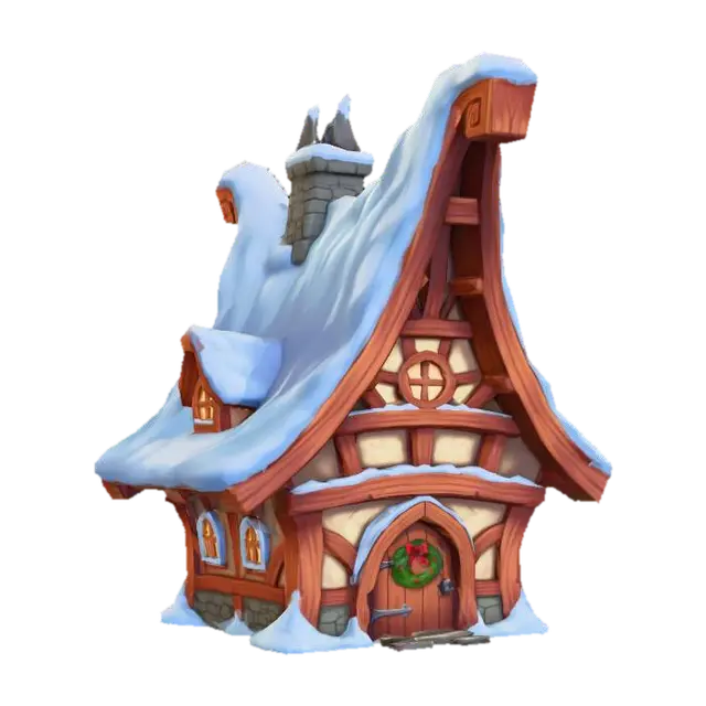 3D model for Winter Cottage