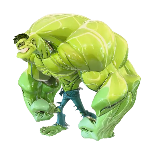 Green Titan - Musculoso 3D model, vytvořený pomocí AI