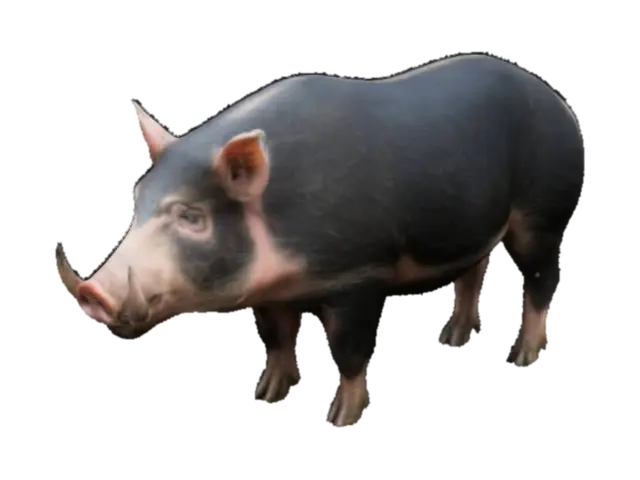 wild pig 3D model, vytvořený pomocí AI