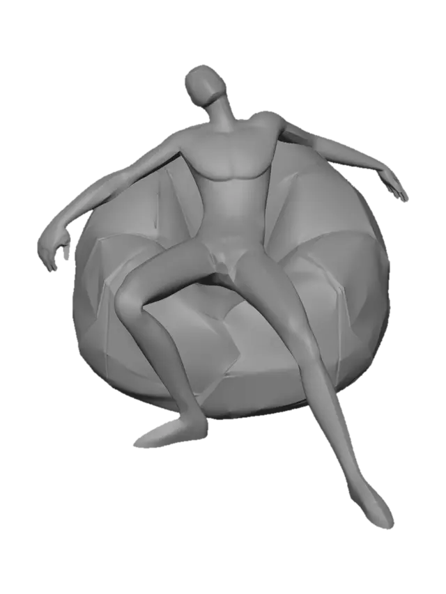 3D model for Spider-Man on a Bean Bag