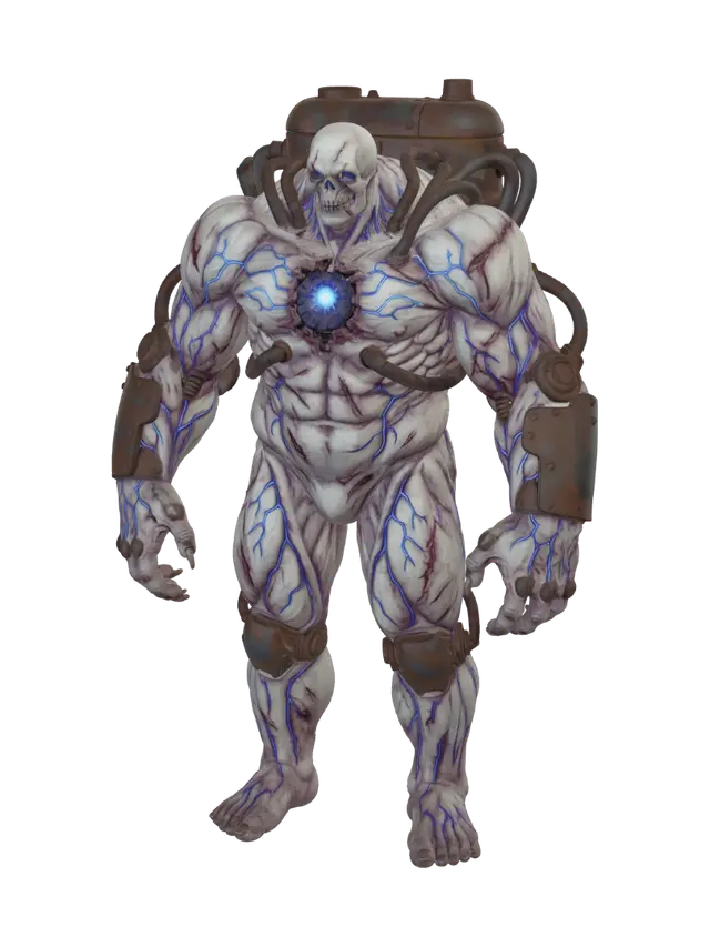 circuit zombie brute - Cybernetics 3D model, vytvořený pomocí AI