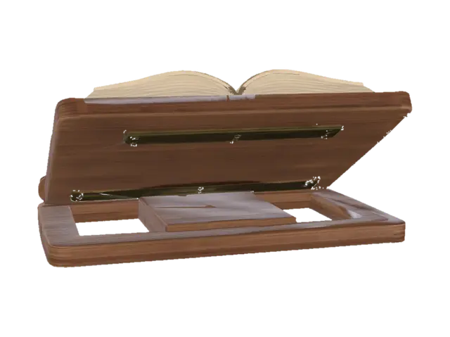 Open Book, Held by a Book holder - Holding 3D model, vytvořený pomocí AI