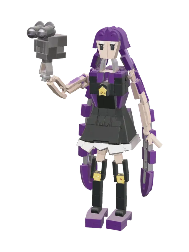Stylized Lily Love Braids 3D model, vytvořený pomocí AI