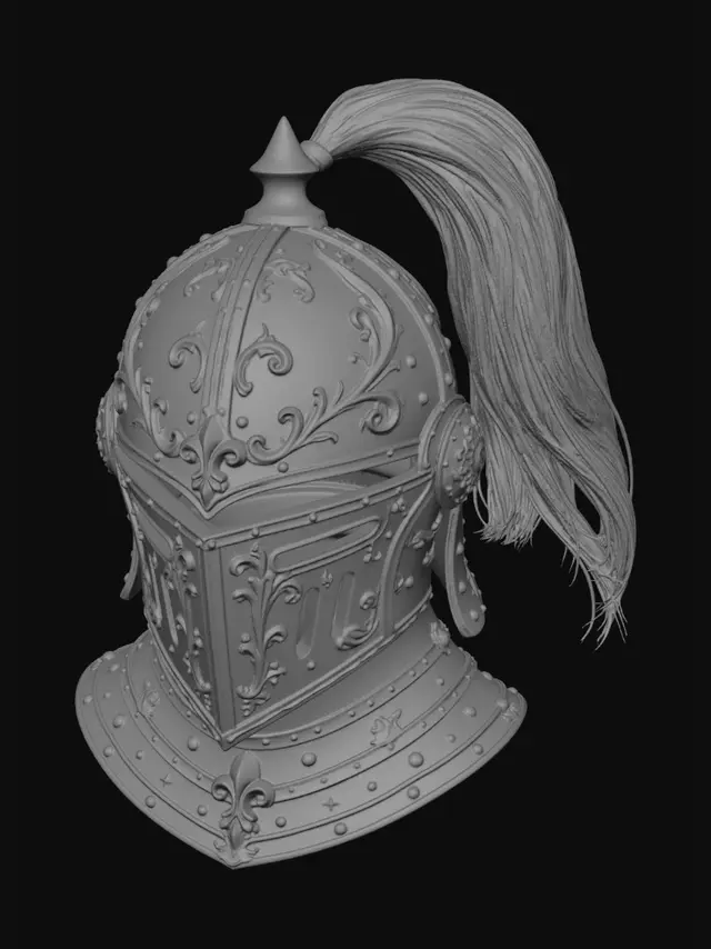3D model for Gilded Knight Helm