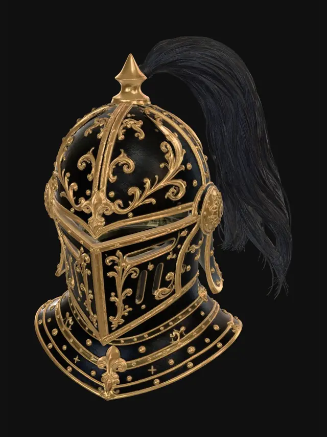 3D model for Gilded Knight Helm