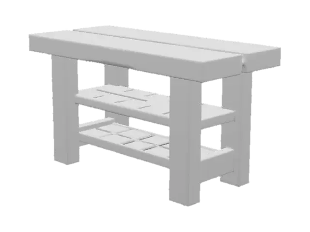 3D model for An old oak workbench