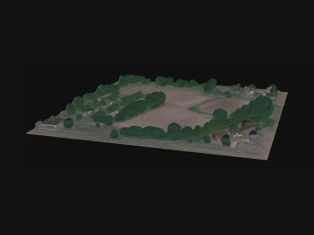 3D model for Aerial Field Patch by Suburban Homes