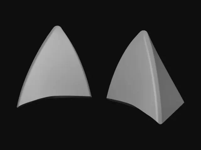 3D model for Pair of black wedge-shaped components