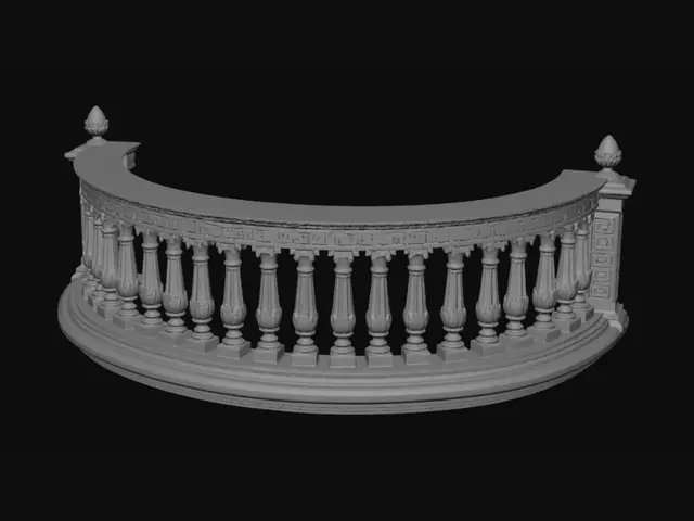 3D model for Semicircular Corinthian Balcony