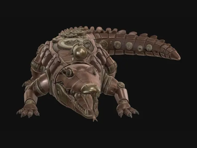 3D model for Clockwork Crocodile