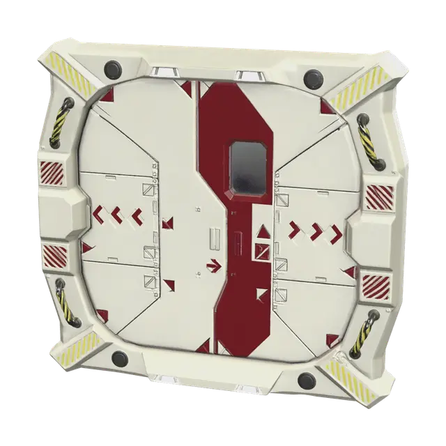 Realistic Bulkhead Door - Coated 3D model, vytvořený pomocí AI