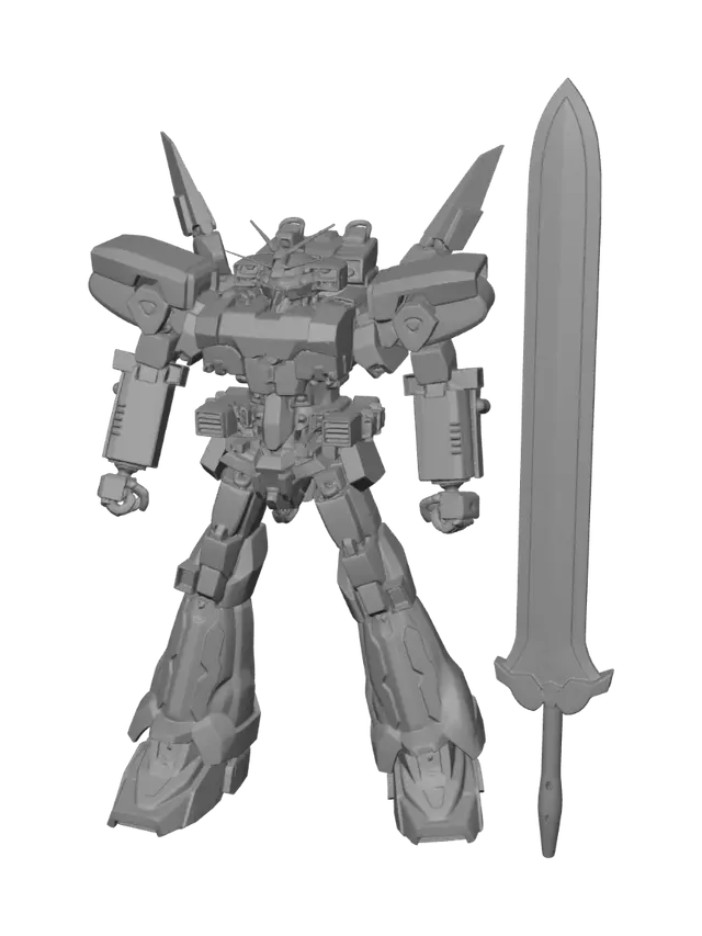 3D model for Verdant Saber Gundam