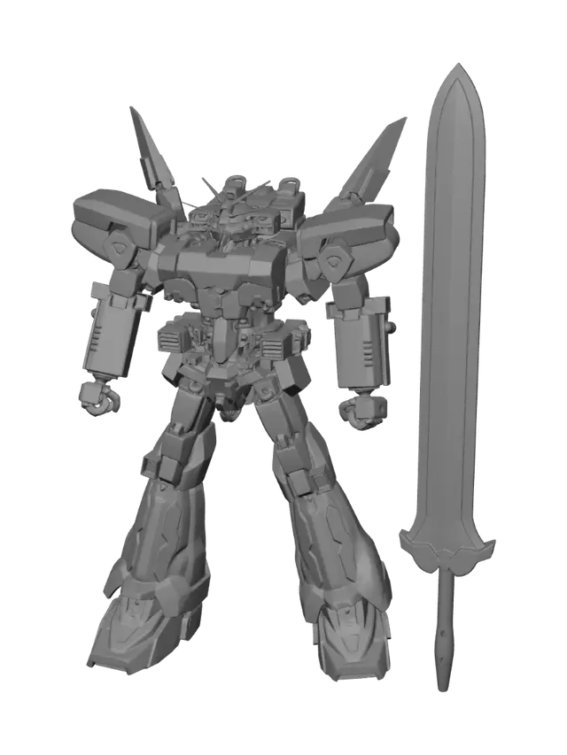 3D model for Verdant Saber Gundam