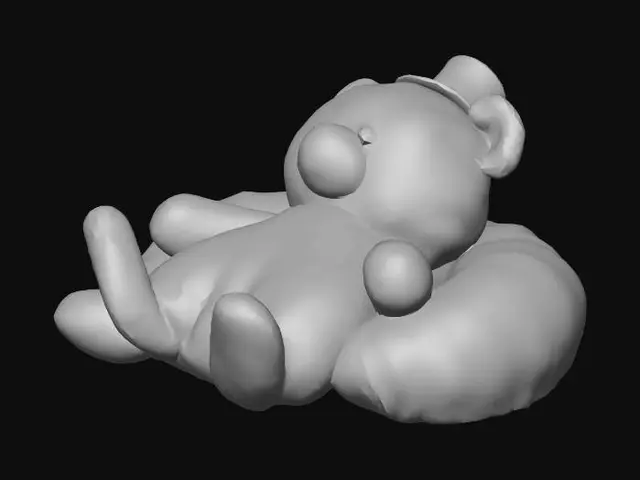 3D model for Plushy Bear Pillow Bed with a top hat and tap shoes make it furry please #ImagineMeshy