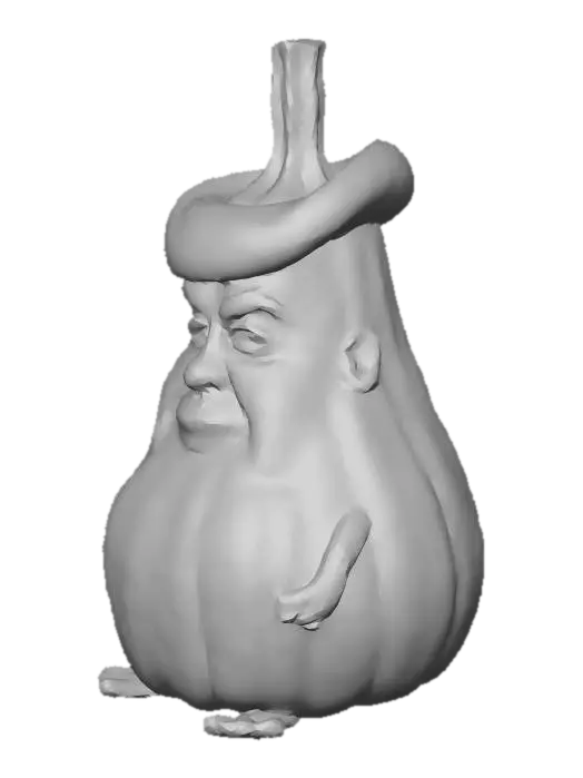 3D model for President Donald Trump as a squash like a food sqash