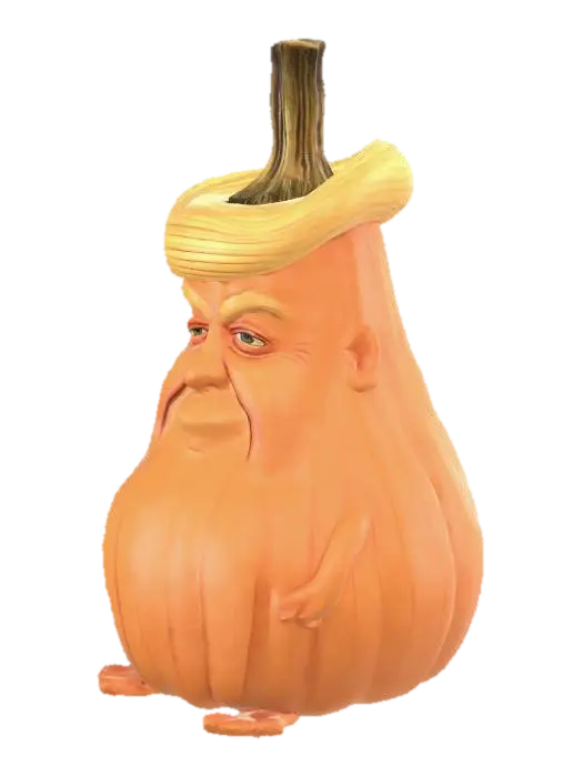 3D model for President Donald Trump as a squash like a food sqash