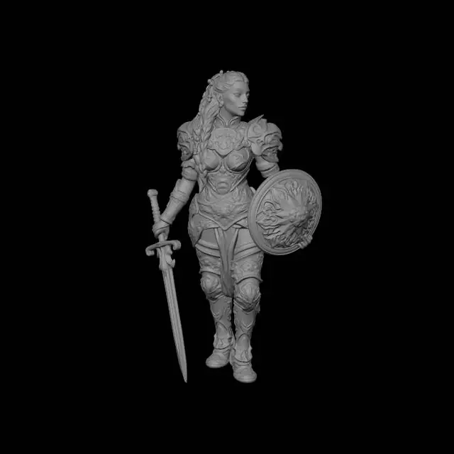 3D model for Gilded Shieldmaiden