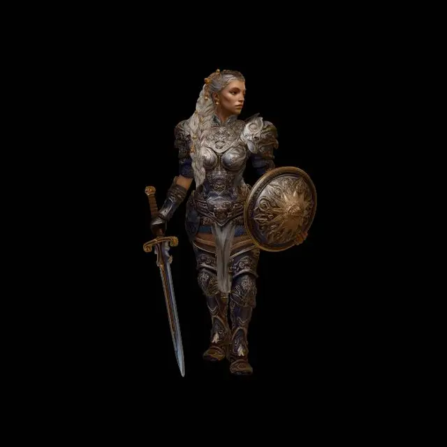 3D model for Gilded Shieldmaiden