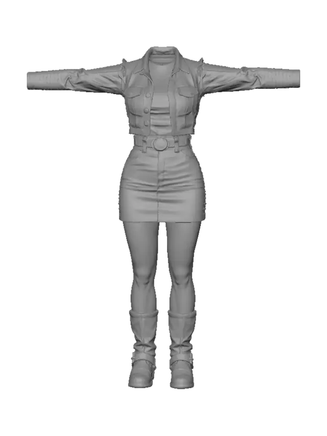 3D model for Denim T-Pose Ensemble