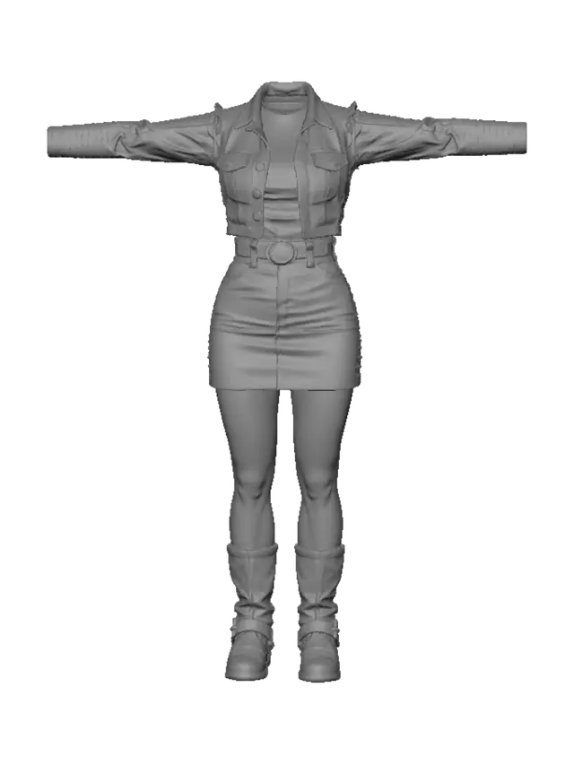 3D model for Denim T-Pose Ensemble