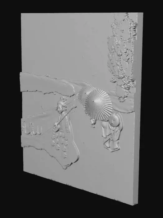 3D model for Beautiful Evening by the Lake