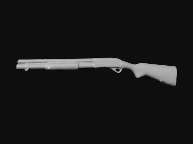 3D model for Stainless Steel Pump-Action Shotgun