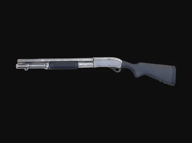 3D model for Stainless Steel Pump-Action Shotgun
