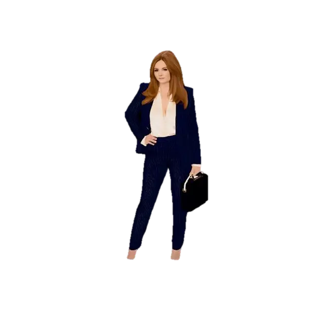 Executive in a Navy Pinstripe Suit - Sovereign 3D model, vytvořený pomocí AI