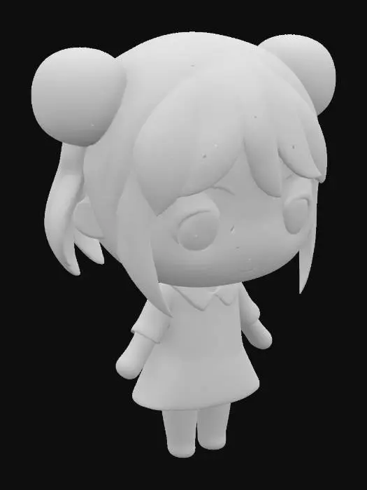 3D model for Cute chibi character