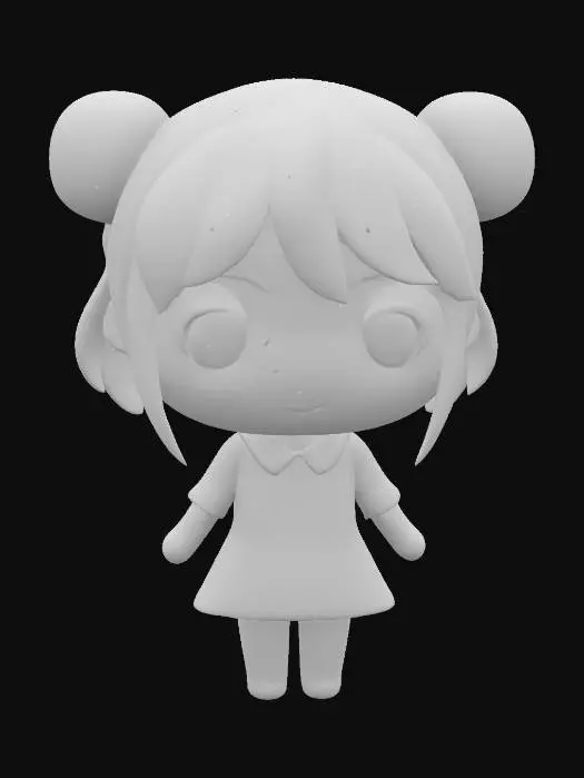 3D model for Cute chibi character