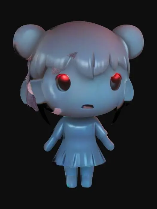 3D model for Cute chibi character