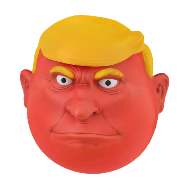 a red ball with the face of donald trump - Politics 3D model, vytvořený pomocí AI