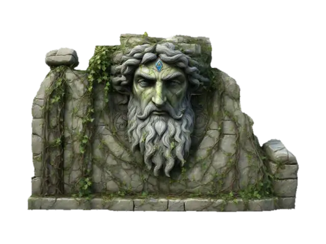 Highly Detailed, Stone, Marble, Hand Painted, An ancient, crumbling statue, head lost to… - Details 3D model, AI generated