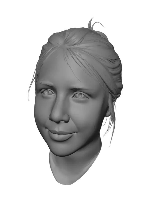 3D model for Close-Up Portrait of a Young Woman