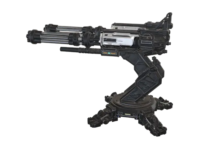 3D model for Dual Quad-Gatling Cannon Turret