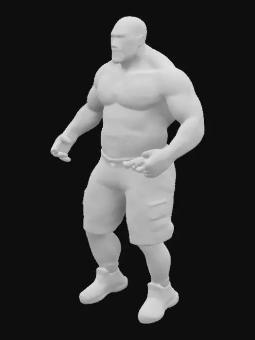 3D model for Tattooed Hiker