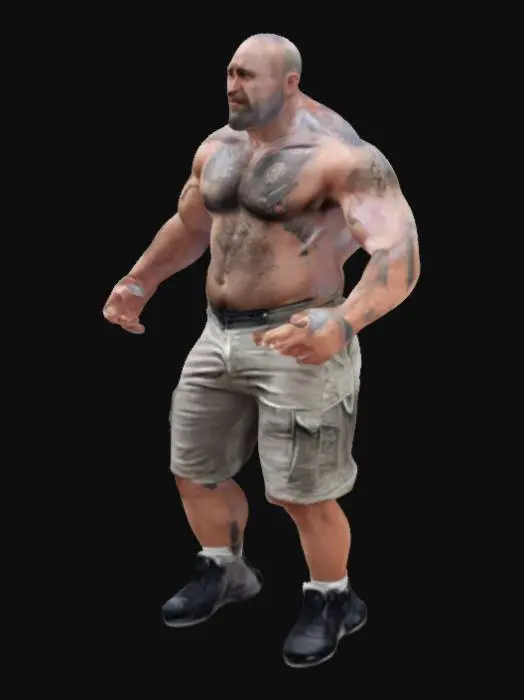 3D model for Tattooed Hiker