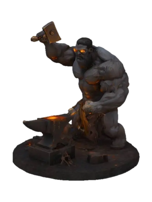 Modello 3D Forge Titan - Smith, generato dall’IA