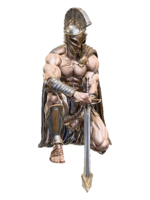 Warrior's Resolve - Brave 3D model, vytvořený pomocí AI