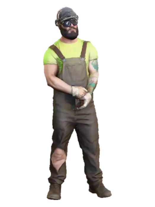 Modello 3D Worker in Overalls - Workers, generato dall’IA