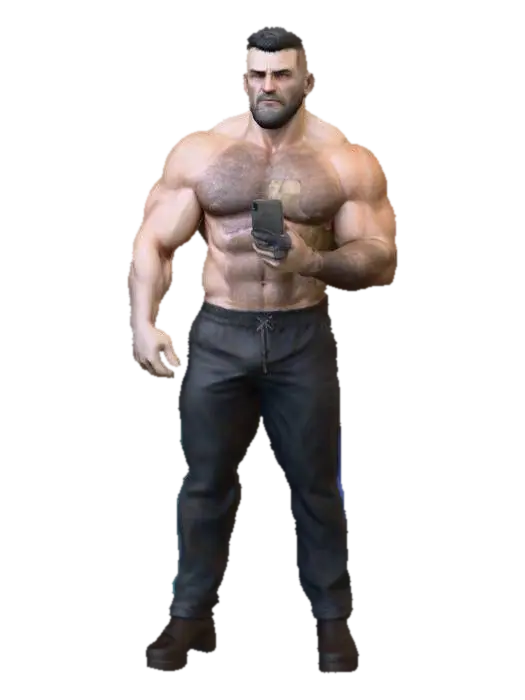 Strength Unveiled 3D model, vytvořený pomocí AI
